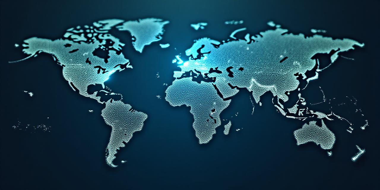 Global logistics transit network visual