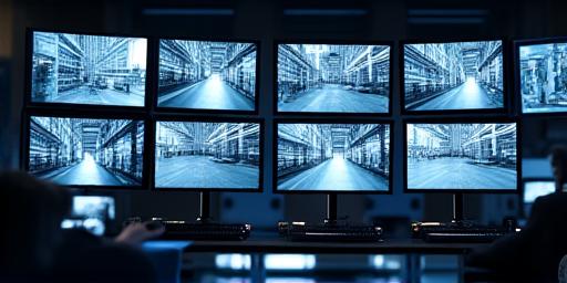 Security monitoring station with multiple camera feeds